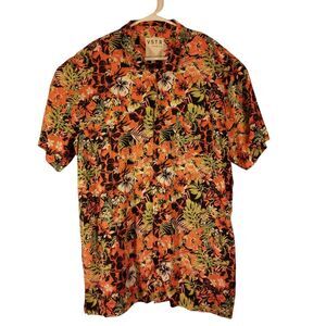 VSTR premium Hawaiian shirt mens 2XL XXL all over floral multicolor viscose